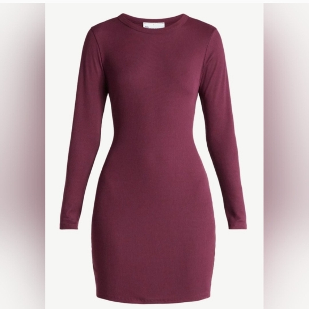 No Boundaries Long Sleeve Plum Dress